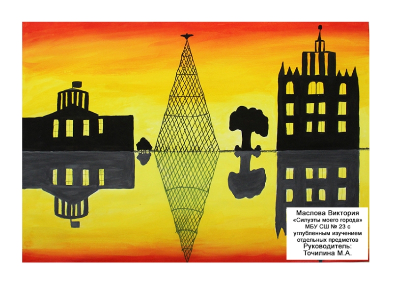 Выставка работ участников городского конкурса детского рисунка "Мой город над Окой", номинация "Памятные места" (2020 год)